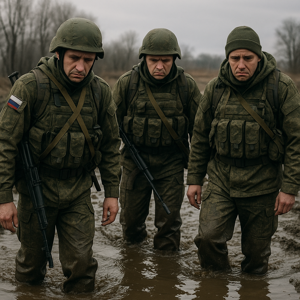 Gloomy russian soldiers (Image is AI generated)